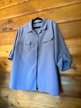 Alia Petites Button Down Blouse